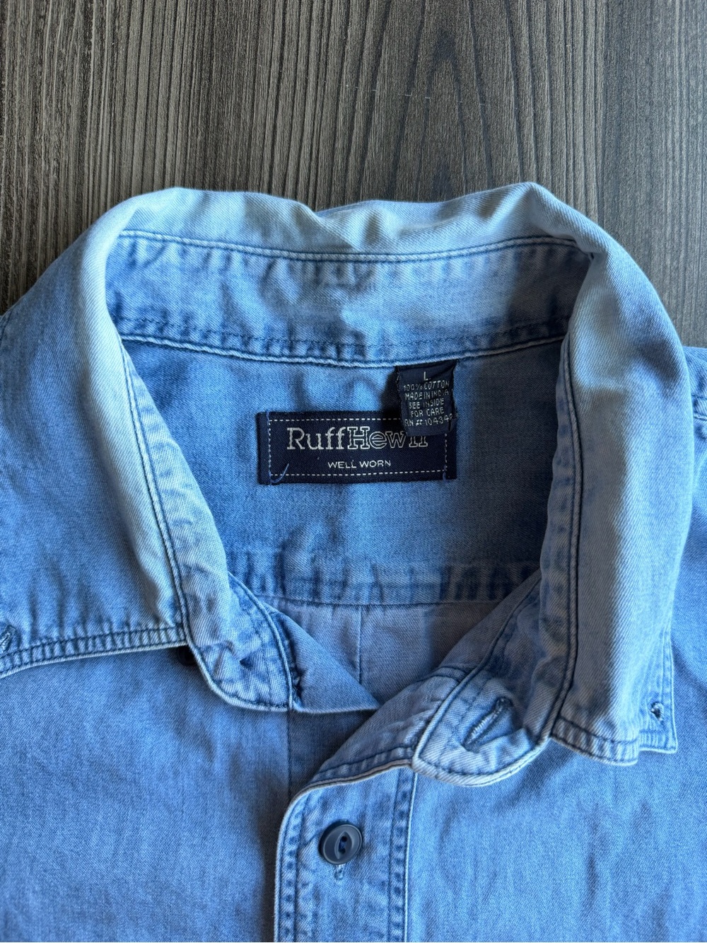 Vintage Ruff Hewn denim button down top - Picture 5 of 7